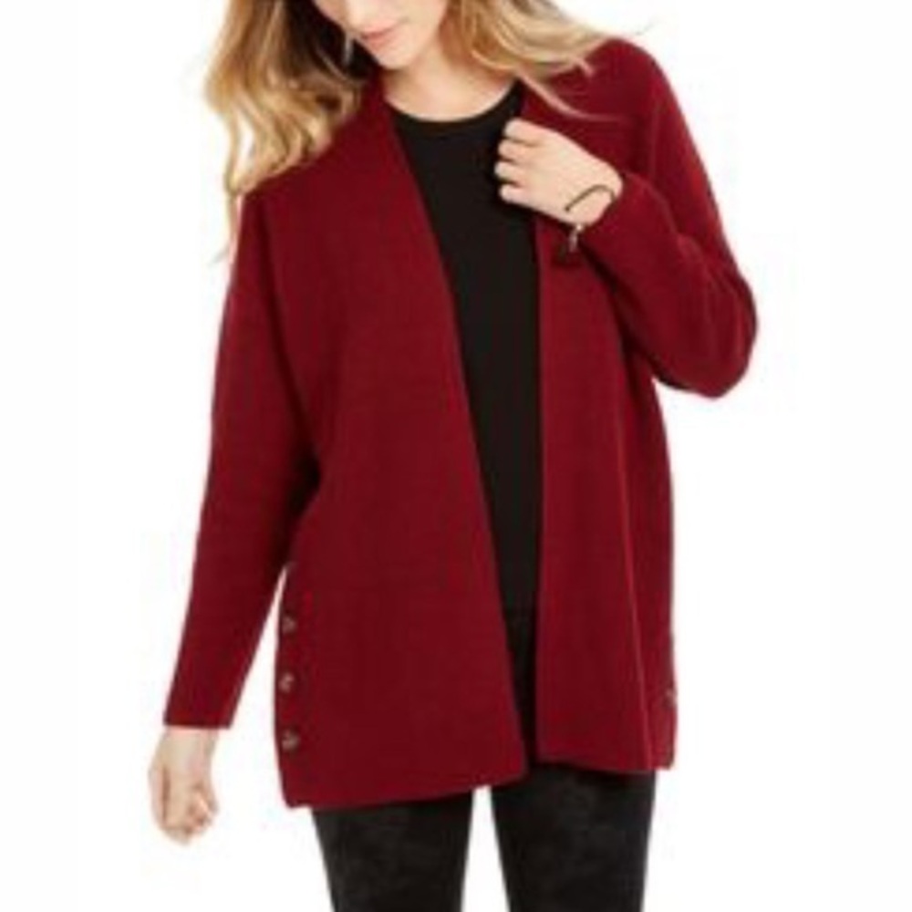 Style & Co Women's Casdigan Sweater Red